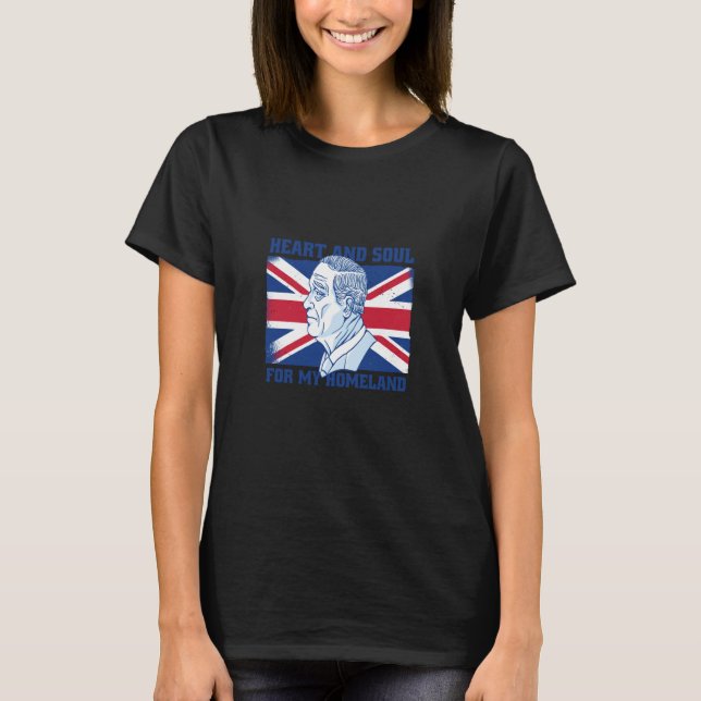 Heart and soul for my homeland british T-Shirt (Front)