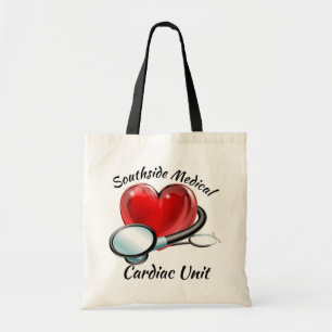 Heart and Stethoscope Budget Tote Bag