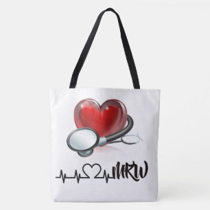 Heart and Stethoscope Large Tote
