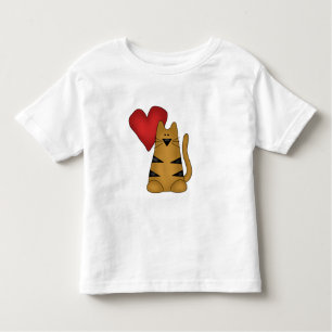 Heart and Striped Cat Tshirts and Gifts