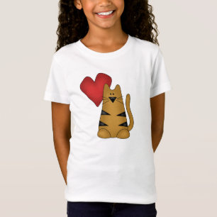 Heart and Striped Cat Tshirts and Gifts