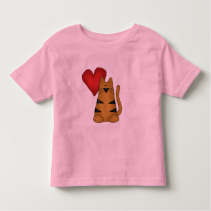 Heart and Striped Cat Tshirts and Gifts