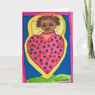 Heart Angel Flying with Valentine Card