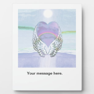 Heart, Angel Wings & Ocean Plaque