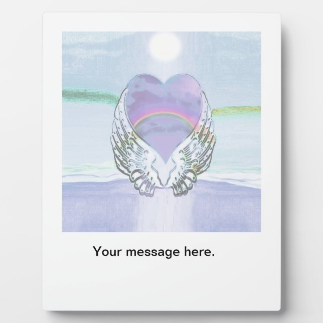Heart, Angel Wings & Ocean Plaque (Front)