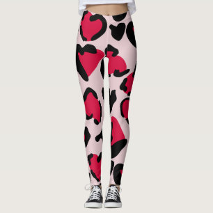 Heart Animal print Leggings