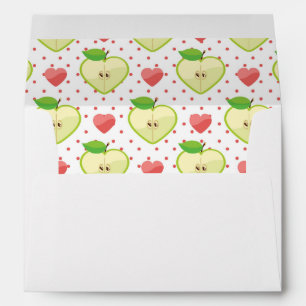Heart Apples with Pink Polka Dots And Hearts Envelopes