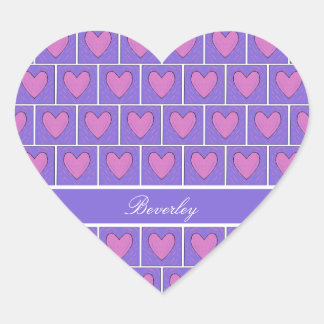 Heart Applique Quilt Pattern Sticker