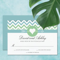 Heart Arrow Chevron Beach Wedding
