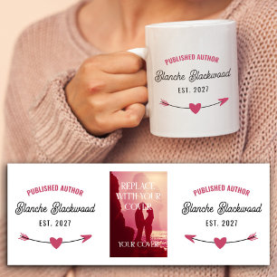 Heart Arrow Published Author With Your Book Cover Coffee Mug