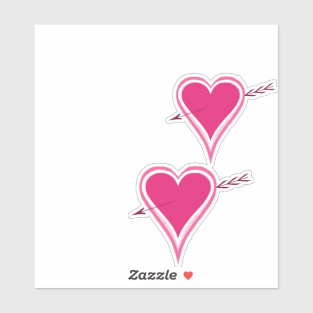 Heart & Arrow-Raspberry (Sheet)