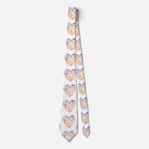 Heart Art Colourful Hearts Tie, Valentine Tie