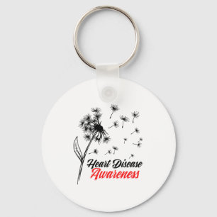 Heart Attack Red Ribbon Surgery Heart Disease Awar Key Ring
