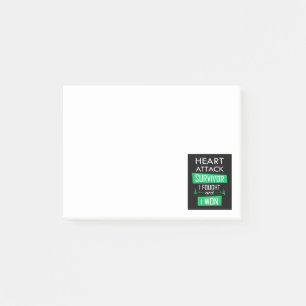 Heart attack survivor, I fought and I won Post-it Notes