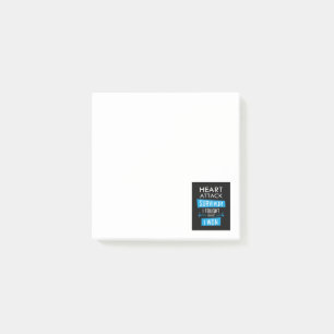 Heart attack survivor, I fought and I won Post-it Notes