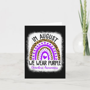 Heart August We Wear Purple Overdose Awareness Fun Card