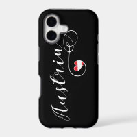 Heart Austria Cell Phone Case, Austrian Flag