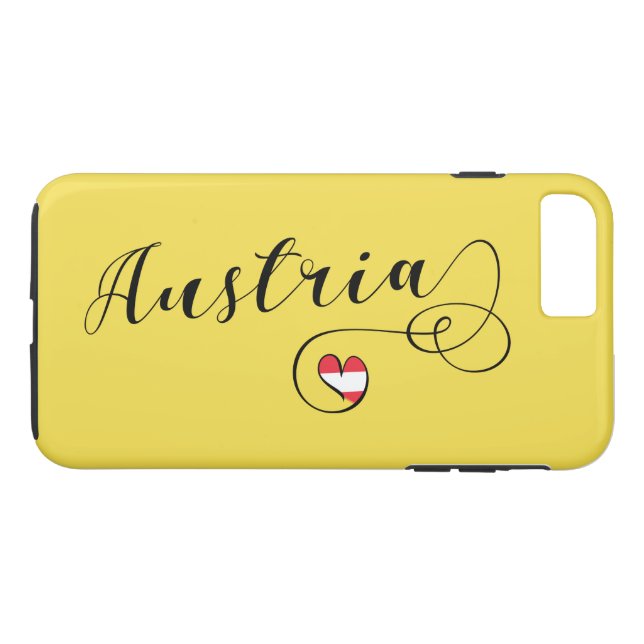 Heart Austria Cell Phone Case, Austrian Flag Case-Mate iPhone Case (Back (Horizontal))