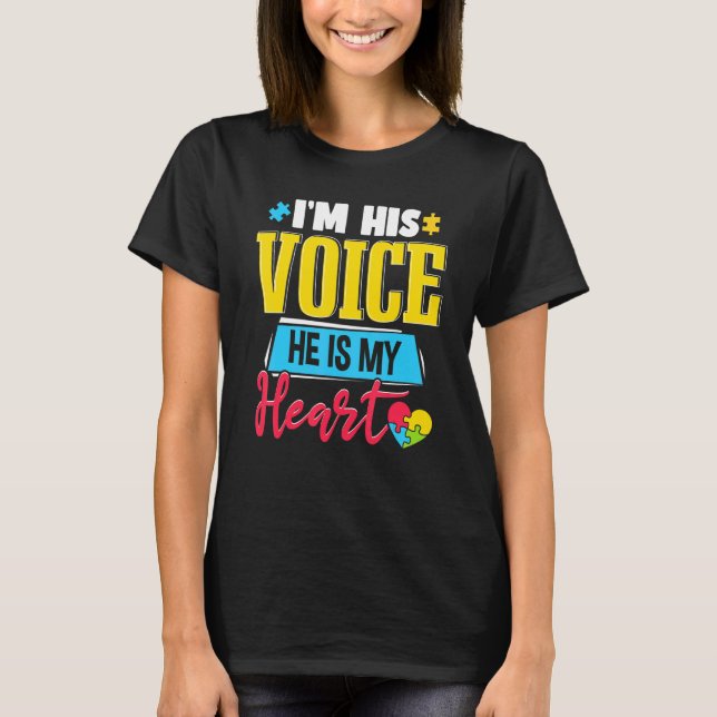 Heart Autism Mum T-Shirt (Front)