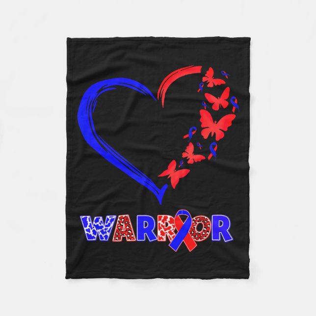 Heart Awareness Chd Awareness Warrior In February  Fleece Blanket (Front)