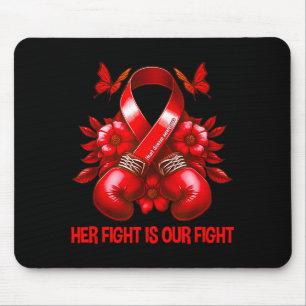 Heart Awareness Superhero Chd Awareness Boxing Glo Mouse Pad
