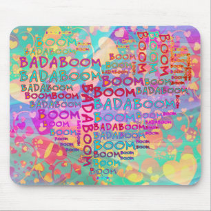 Heart Badaboom heart pattern Mouse Pad