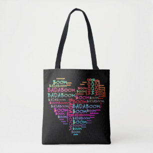 Heart Badaboom + yor backgr. & ideas Tote Bag
