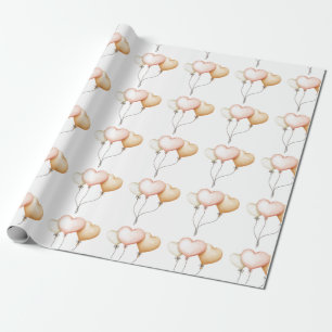 Heart Balloon  Wrapping Paper