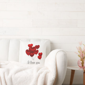 Heart Balloons I Love You Cushion / Pillow