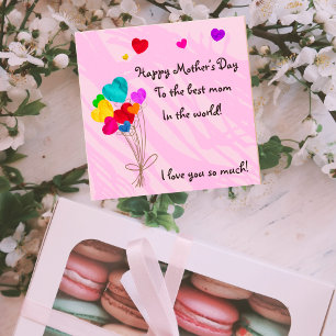 Heart balloons in paper cuts - Happy Mother’s Day  Card