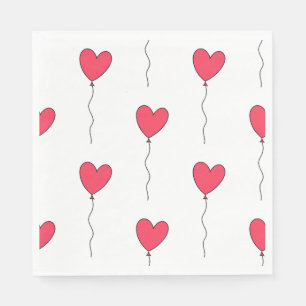 Heart Balloons Napkin