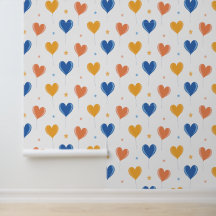 Heart Balloons Star Orange Yellow Blue Cute
