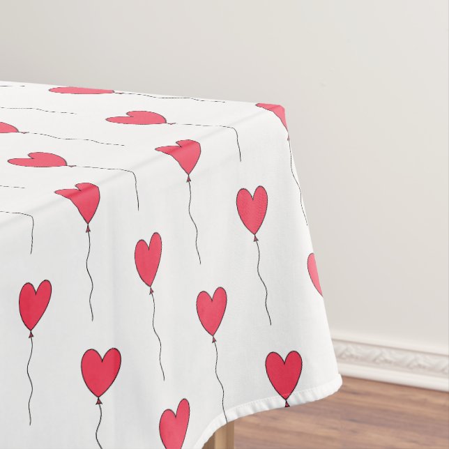 Heart Balloons Tablecloth (In Situ)