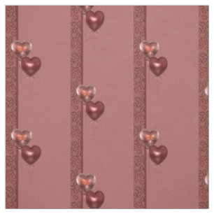 Heart balloons with heart squiggly border fabric