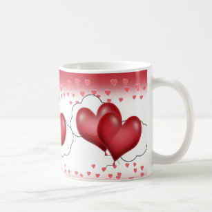 Heart Balloons With Little Hearts Coffee Mug
