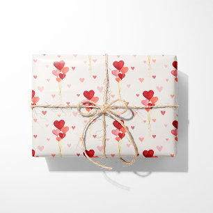 Heart Balloons Wrapping Paper
