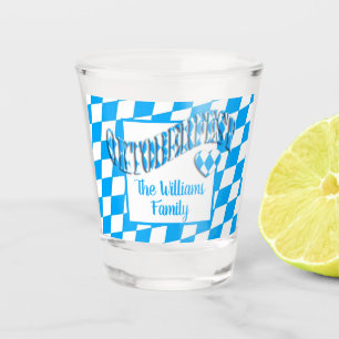 Heart Bayern Bavarian Flag Colors Oktoberfest Shot Glass