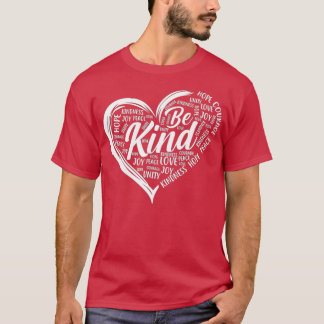 Heart Be Kind Spread Kindness Anti Bullying Orange T-Shirt
