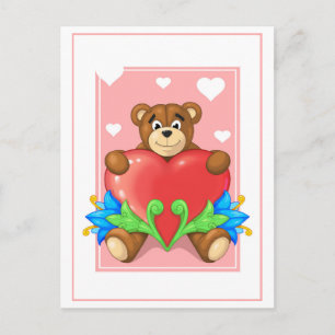 heart Bear Postcard