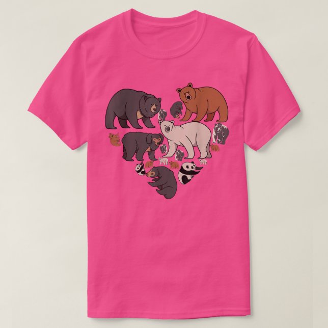 Heart Bear  T-Shirt (Design Front)