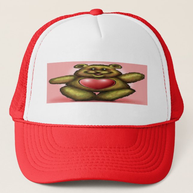 Heart Bear Trucker Hat (Front)