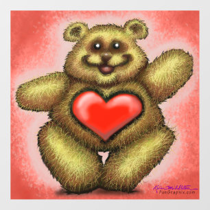 Heart Bear Window Cling