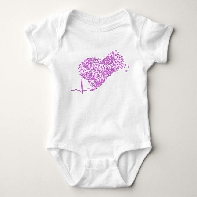 Heart_Beat Baby Bodysuit (Front)