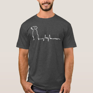 Heart Beat Dog Owner T   Cute Dog Graphic  T-Shirt