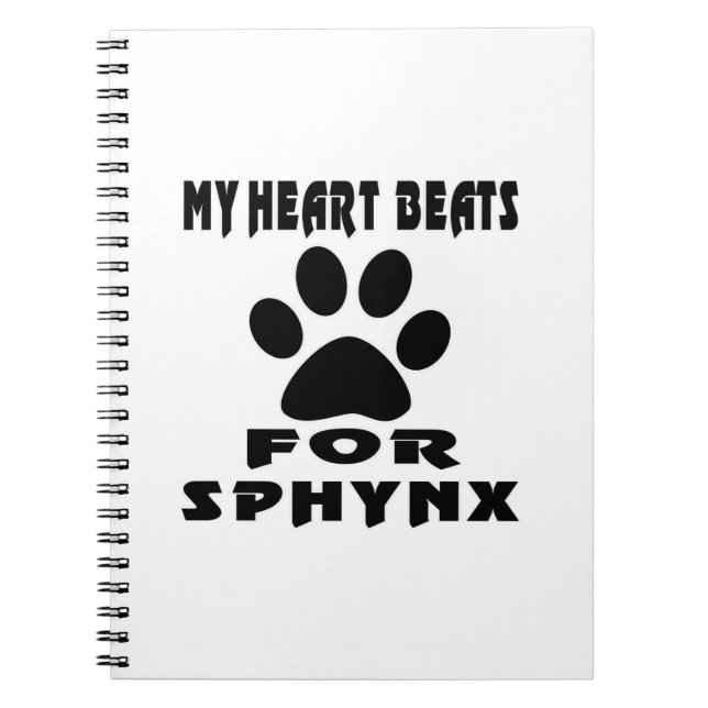 Heart Beat For SPHYNX Spiral Notebook (Front)