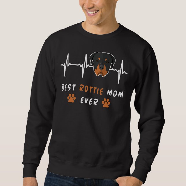 Heart Beat Rottweiler Mum Sweatshirt (Front)
