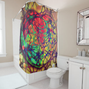 Heart Beat Sparkle Shower Curtain