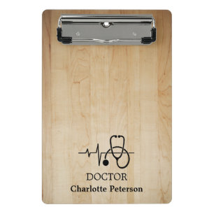 Heart Beat Stethoscope Doctor  Mini Clipboard