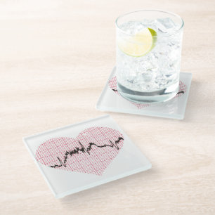 Heart Beat VII Glass Coaster