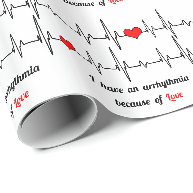 Heart beats arrhythmia wrapping paper (Roll Corner)